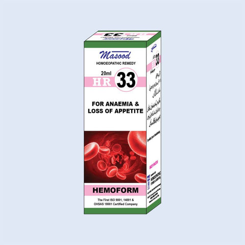 HR-33 (HEMOFORM) - Dr. Masood Homoeopathic Pharmaceuticals HR-33 (HEMOFORM) - Dr. Masood Homoeopathic Pharmaceuticals