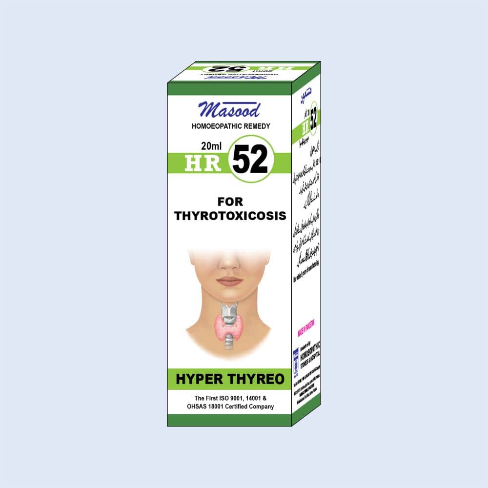 HR NO-52 (HYPER THYREO) - Dr. Masood Homoeopathic Pharmaceuticals HR NO-52 (HYPER THYREO) - Dr. Masood Homoeopathic Pharmaceuticals