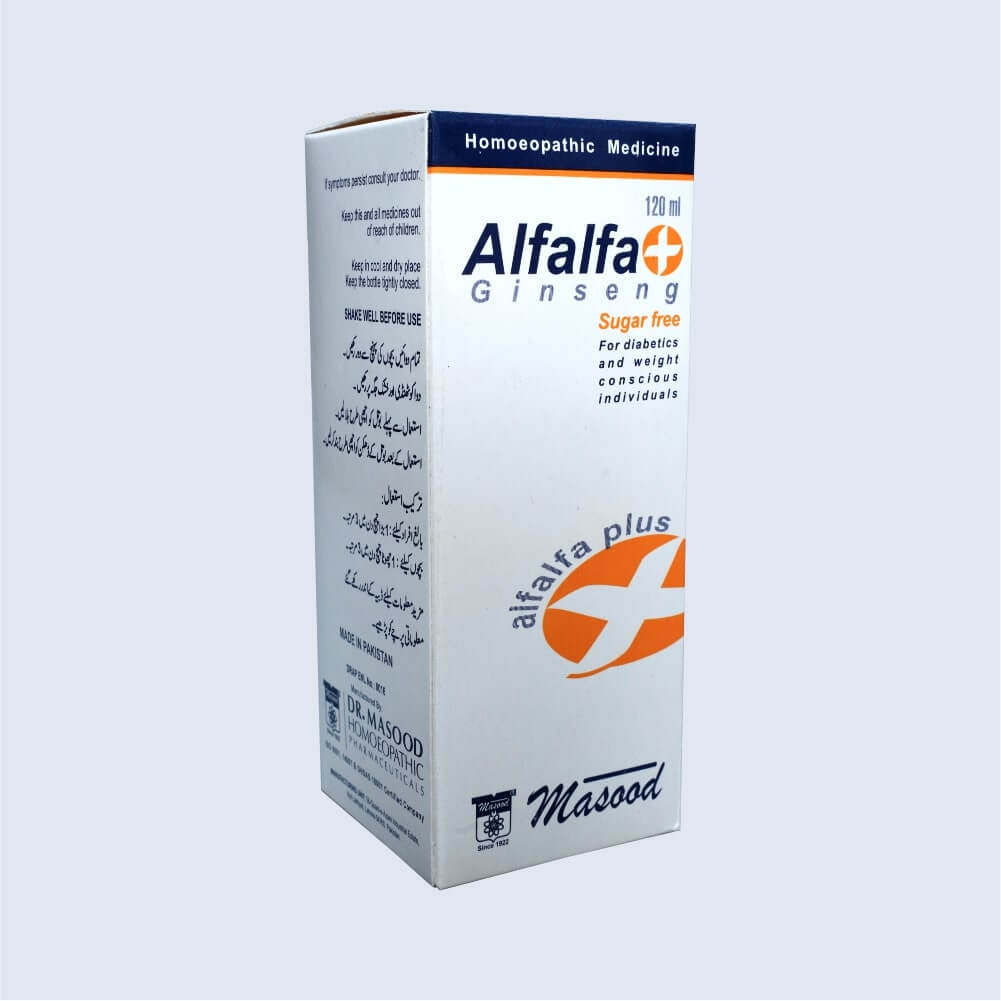 Alfalfa Tonic+Ginseng | 120 ML | Dr. Masood Homoeopathic | Buy Online