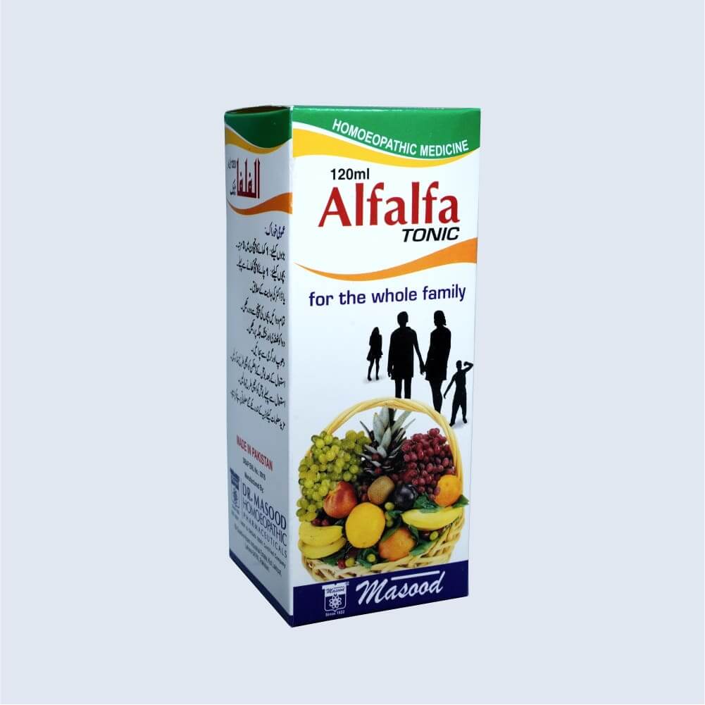 Alfalfa tonic for weight gain general health_dr_masood_homeopathic_120ml