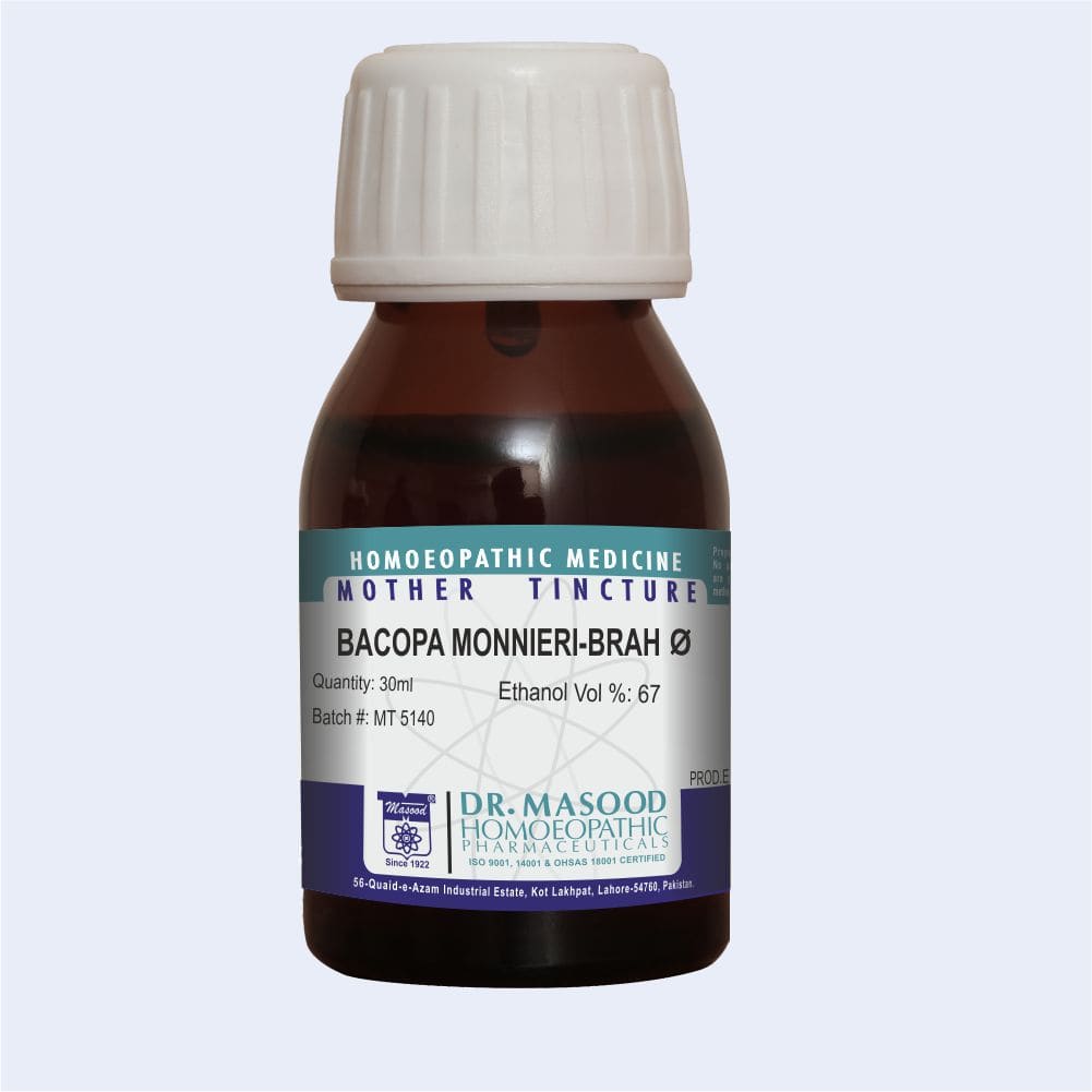 Bacopa monnieri (Brahmi) Q - Mother Tincture - Dr Masood Hoemoapthic pharma