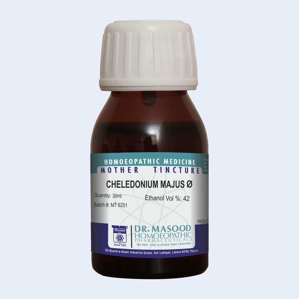 CHELEDONIUM MAJUS-Q-Mother tincture-30-60-120-450-ML-Dr Masood homeopathic Pharma