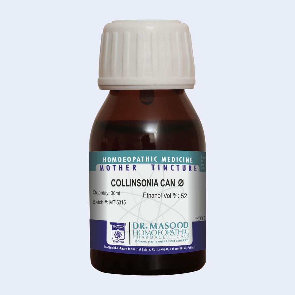 Collinsonia Canadensis Q - Mother Tincture- Dr. Masood Homeopathic Pharma