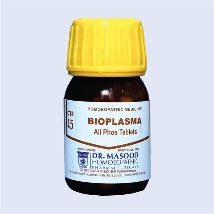 CT-15 bioplasma Five Phos (6X) -All Phos- Biochemic Tablets By Dr. Masood homeopathic®