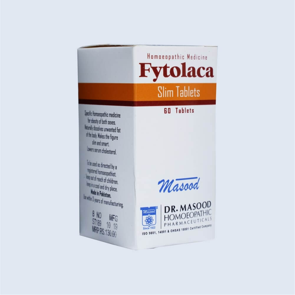 Masood's Fytolaca Tablets - Homeopathic Medicine for Weight Loss 