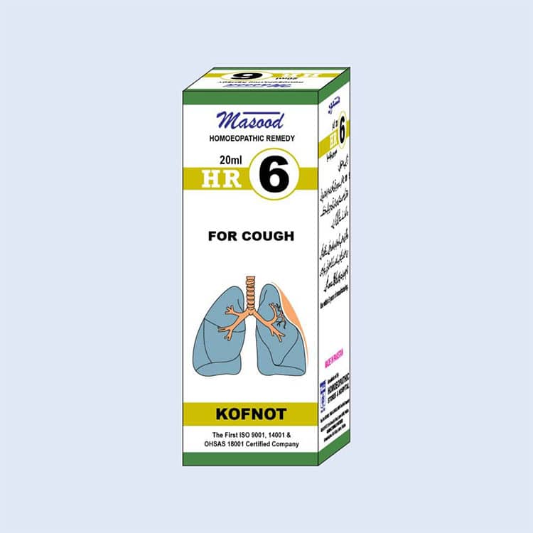 HR.6 - Homeopathic combination for Cough -Dr. Masood homeopathic pharma