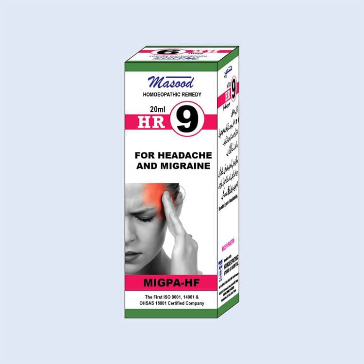 HR-09 (MIGPA-HF) - Homeopathic Drops for Migraine-Dr.Masood Hoemoapthic